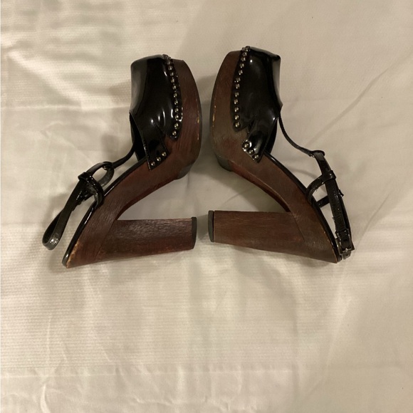 Prada T-strap Wooden Clogs - Picture 11 of 12